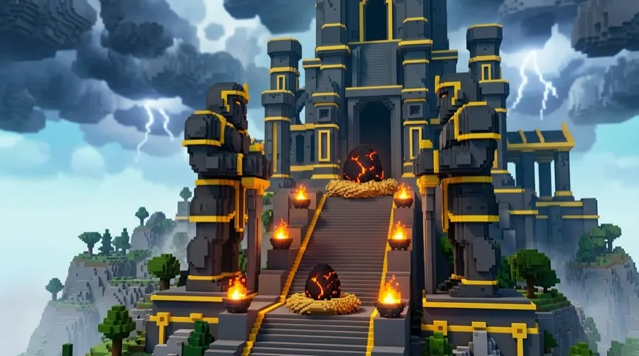 The Titan Temple biome in Steal An Egg